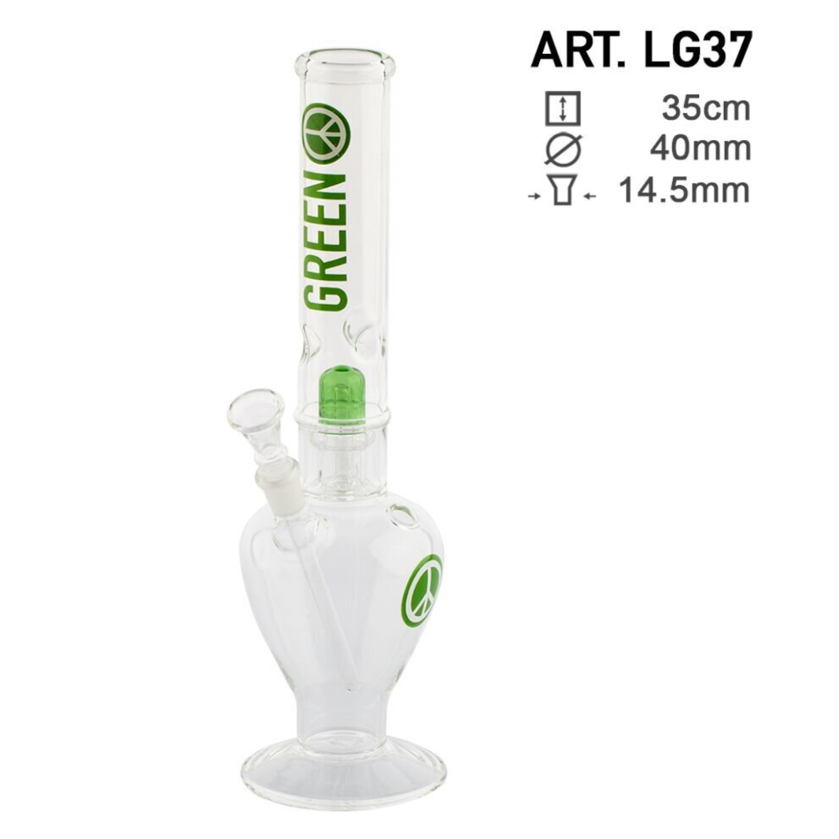 Bong Greenline zelený 35cm Ø: 40mm