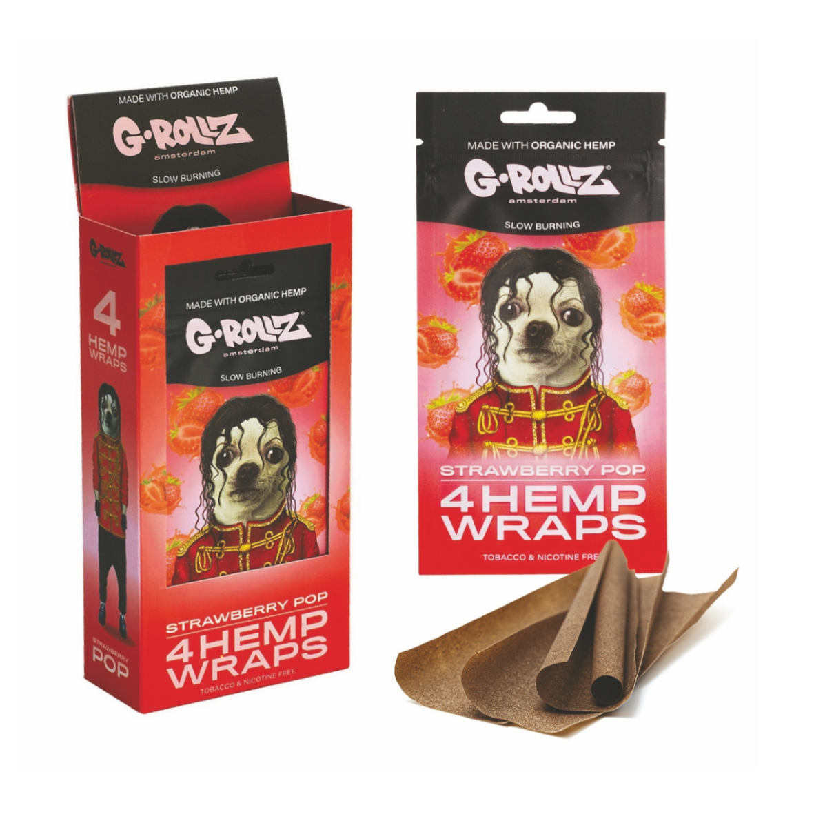 G-Rollz Blunt klasický 4x 'Strawberry Pop'