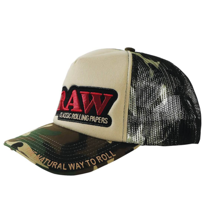 RAW Camo Trucker Hat with Poke se siťkou