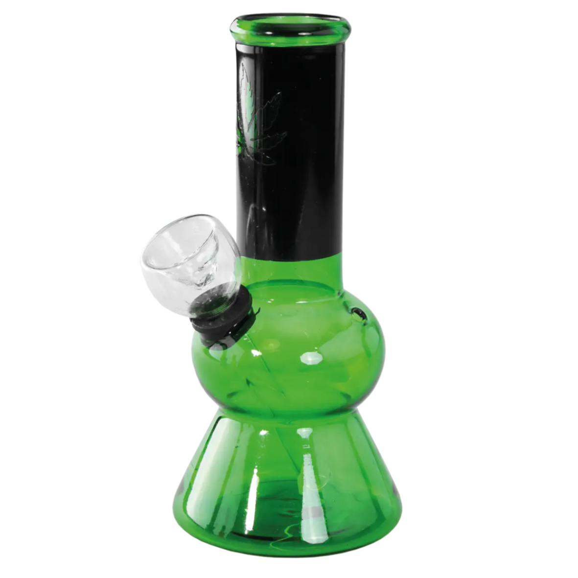 Mini bong zeleno-černý 13,6cm