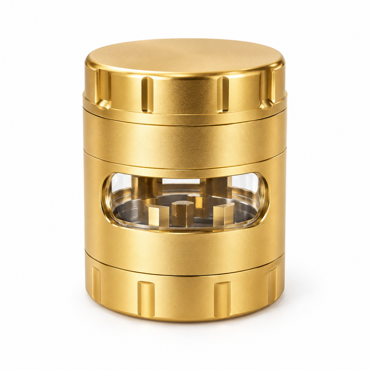 Zlatá pětidílná drtička s průhledem – 50 mm