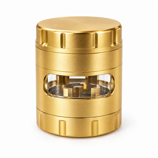 Zlatá pětidílná drtička s průhledem – 50 mm