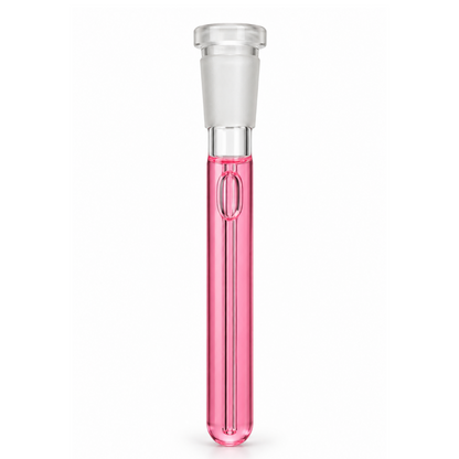 Chladicí skleněný chillum 18/14 mm – růžový, cca 14 cm