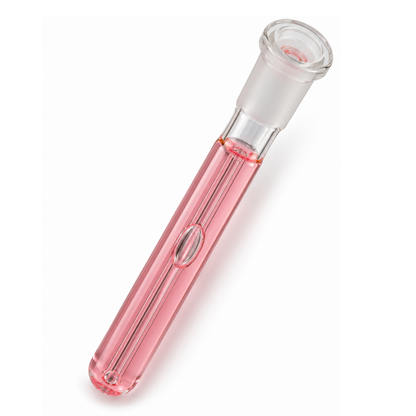 Chladicí skleněný chillum 18/14 mm – růžový, cca 14 cm