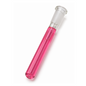 Chladicí skleněný chillum s růžovou náplní – cca 13 cm