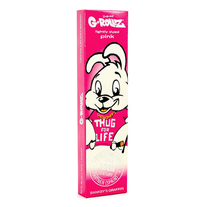 G-Rollz Banksy's Graffiti Thug for Life Pink – jedno balení papírků KS Slim s filtry