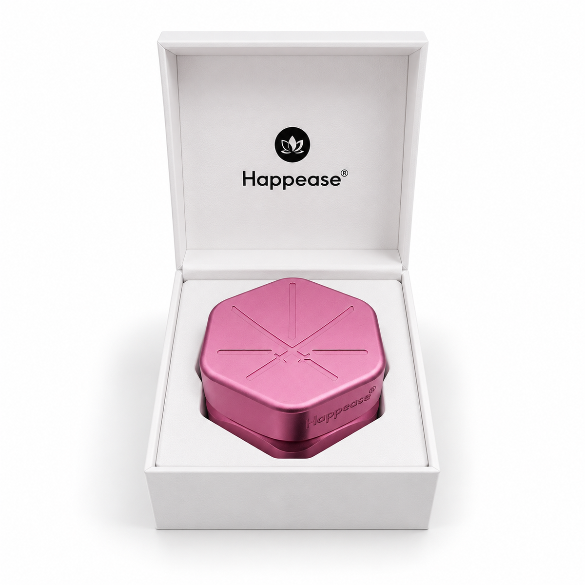 Happease Katana – růžová drtička v krabičce