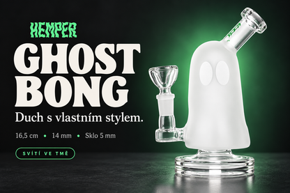 HEMPER Ghost – Duch s vlastním stylem, 16,5 cm, zábrus 14 mm, sklo 5 mm