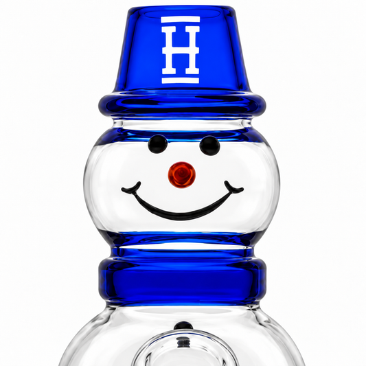 HEMPER Snowman – detail obličeje a modrého klobouku