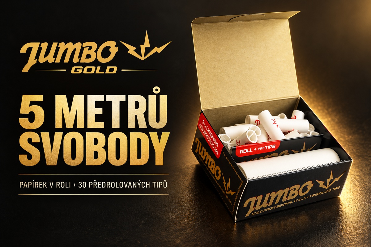 Jumbo Gold – 5 metrů svobody, papírek v roli a 30 předrolovaných tipů