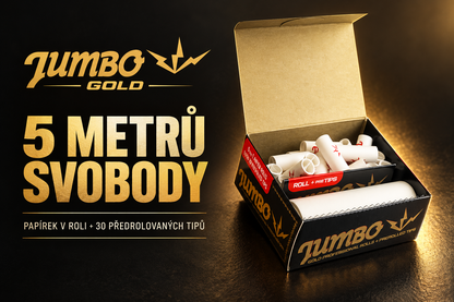 Jumbo Gold – 5 metrů svobody, papírek v roli a 30 předrolovaných tipů