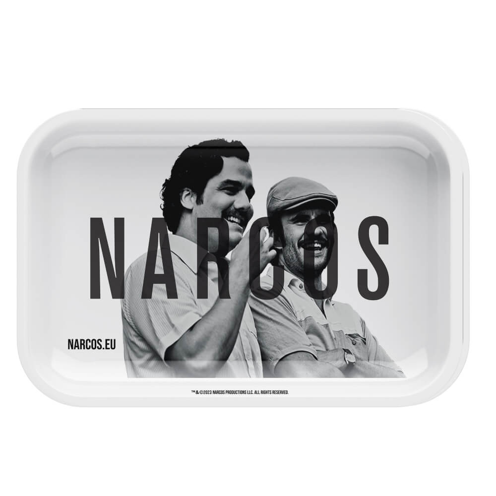Narcos White – bílá kovová podložka 18 × 14 cm