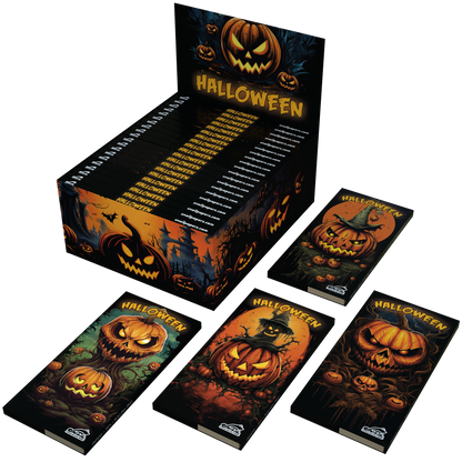 Snail Halloween – displej s 20 baleními nebělených papírků King Size Slim
