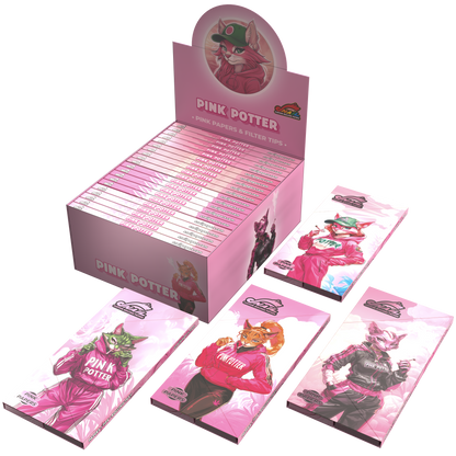 Snail Pink Potter – ukázka displeje pro 20 sešitků; produkt se prodává po jednom sešitku