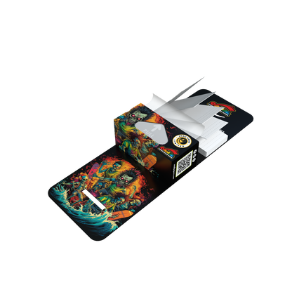 Snail Zombies Rolls + Tips – otevřené balení s rolí bílého papírku a papírovými filtry