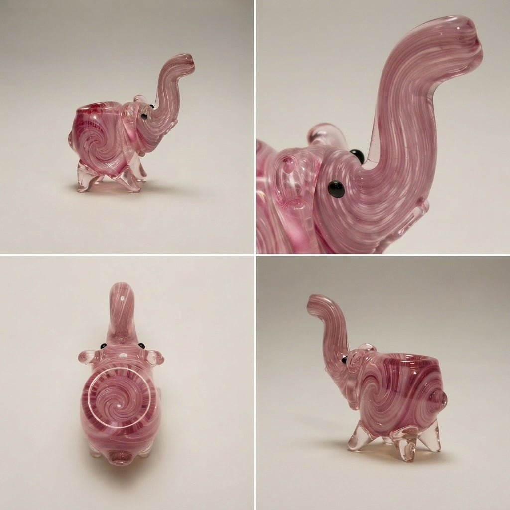 Mini skleněná dýmka Slon – 7 cm (Kopie)