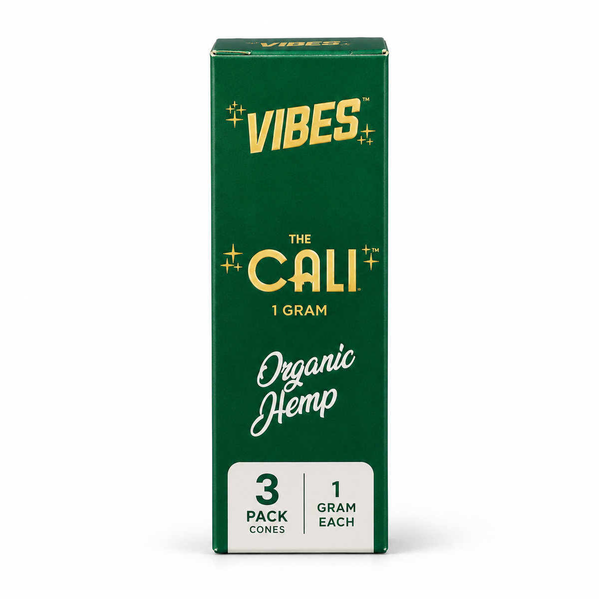 VIBES The Cali Organic Hemp – balení 3 kornoutů