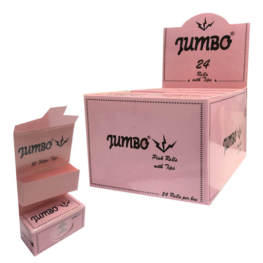 Jumbo Pink Rolls + Tips – růžové papírky v roli s filtry