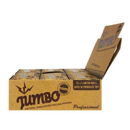 Jumbo Natural Unbleached Rolls 5 m + předrolované filtry