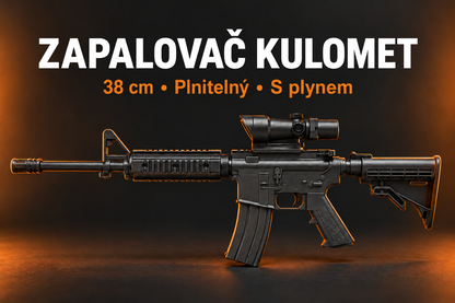 Zapalovač Kulomet – 38 cm, plnitelný, s plynem